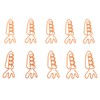 100Pcs Carrot Paper Clips Carrot Shape Strong Metal Anti Slip