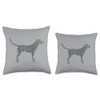 Black labs Dog Labrador Retriever I Love My Labrador Throw
