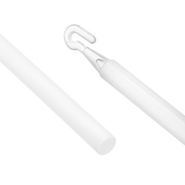 uxcell 35" Blinds Wand Replacement, White Plastic Tilt Wand with Hooks for Vertical Blinds, Cordless Curtains & More