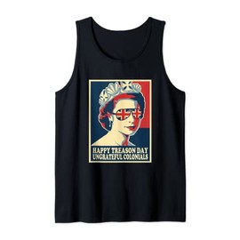 Retro Happy Treason Day 4th Of July British Colonials Flag Tank Top