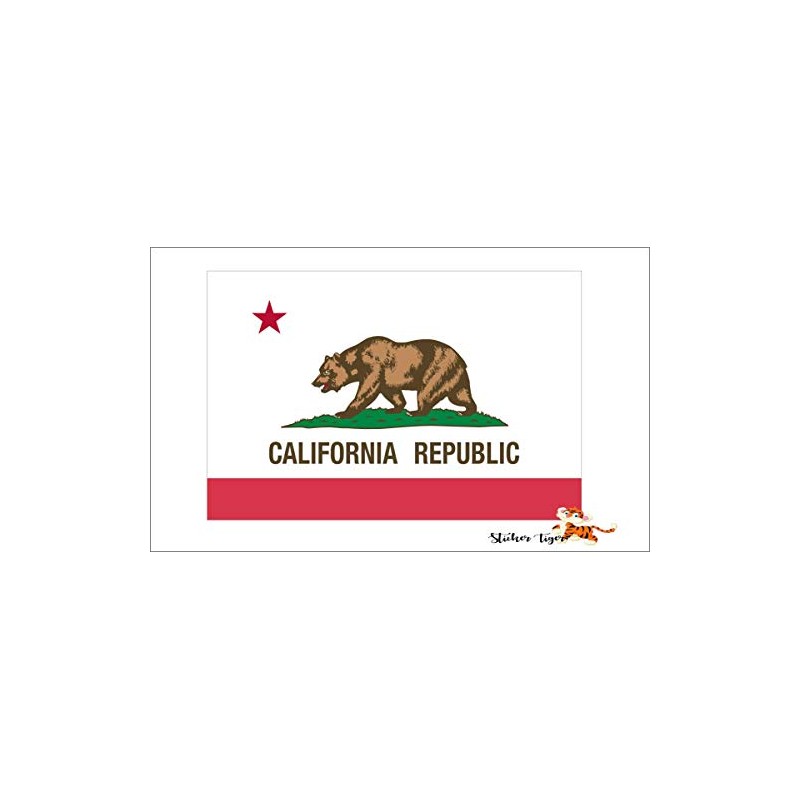California State Flag car Bumper Sticker Decal 5" x 4"