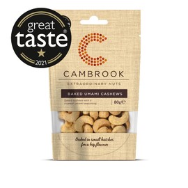 Cambrook - Baked Umami Cashews, 80g Bag