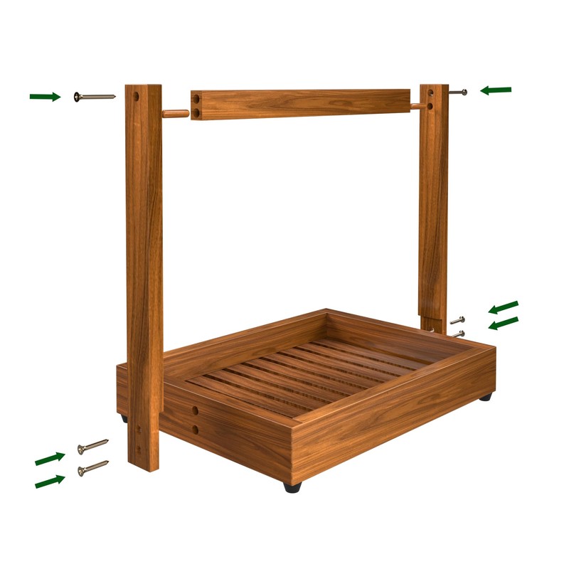 promitop Teak Organizer for Bathroom Kitchen - Use as Shower