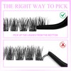 VEYESBEAUTY Lash Clusters Individual Eyelash Extensions Thin & Invisible Band