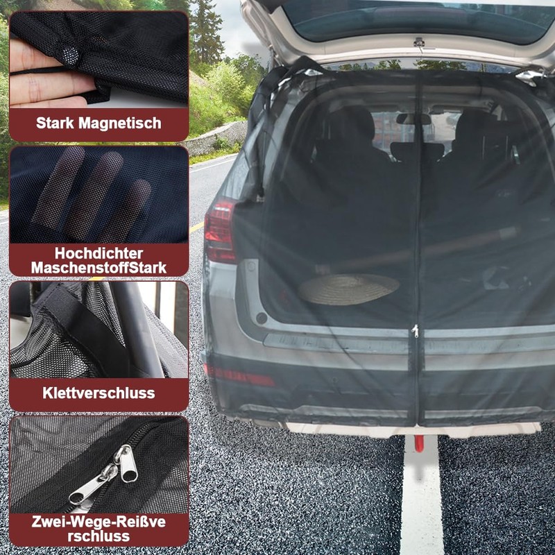 Tyafzzn Tailgate Mosquito Net, Wing Door Boot Cover, Sun Protection,