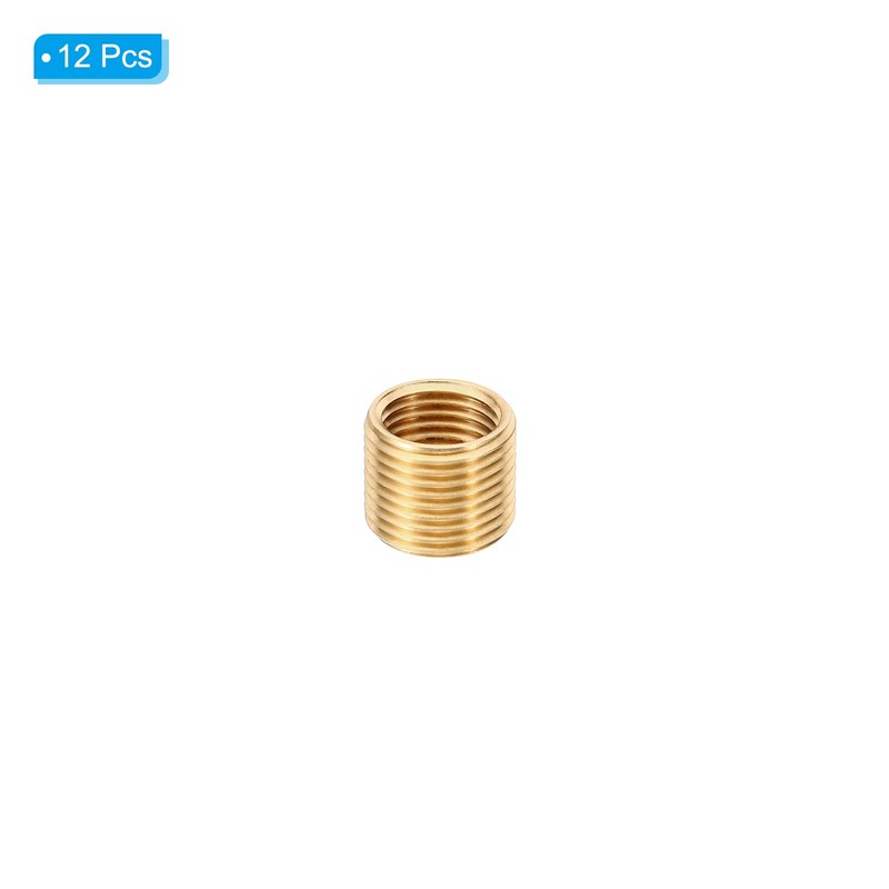 PATIKIL M12xM10x10mm Thread Reducing Nuts Insert, 12 Pcs Male to