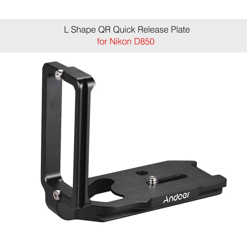 Andoer L Shape QR Quick Release Plate Camera Bracket Aluminum