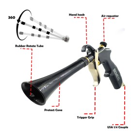 bemeisAir Blow Gun with Brass Adjustable Air Flow Nozzle,Cleaning Gun Quickly Blasts Dirt and Dust from Surface Works with Air Compressor(Cleaning Gun)