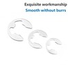 Qrity 100 PCS Stainless Steel Circlips, External Retaining Ring, Retaining