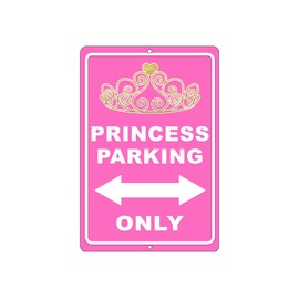 Funny Princess Parking Only Metal Tin Sign Wall Decor For girls Bedroom Her Daughter