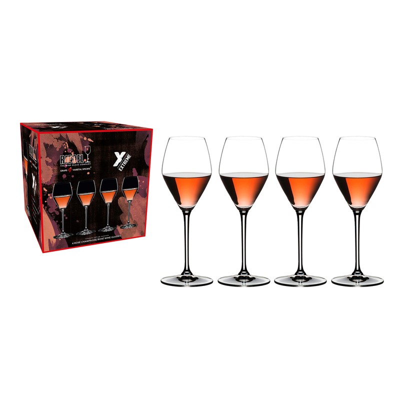 Riedel Extreme Rose/Champagne Wine Glass, Set of 4, Clear