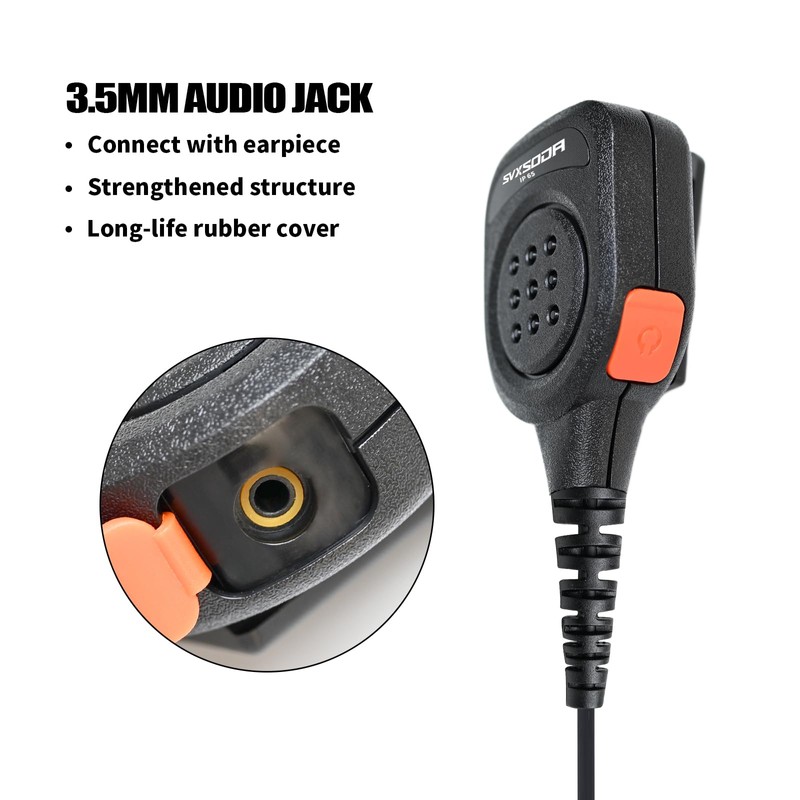 1-Pin 2.5mm Shoulder Speaker Mic Compatible with Motorola Talkabout Two-Way