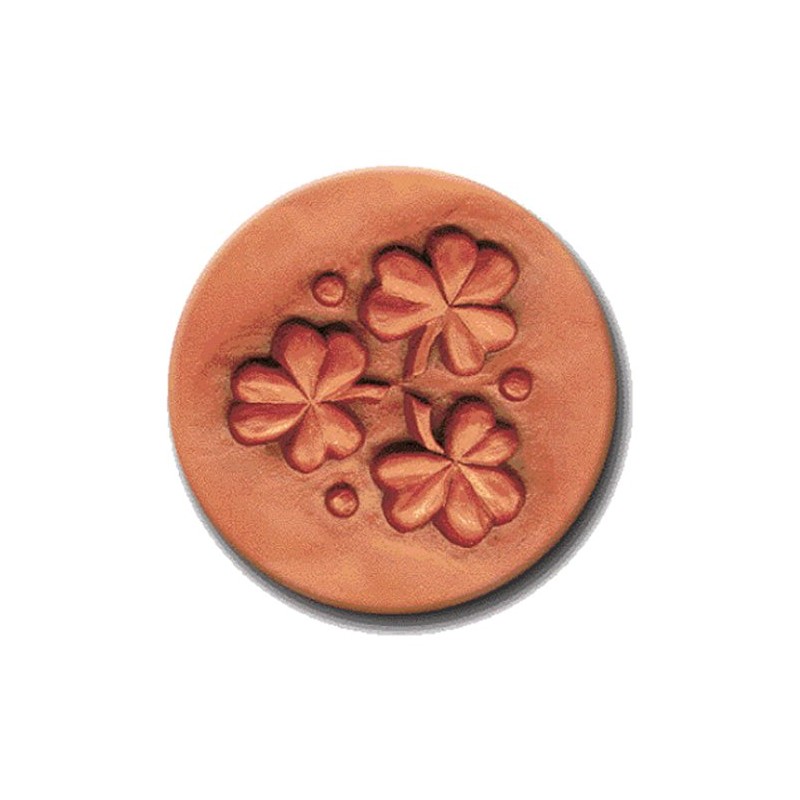 RYCRAFT 2" Round Cookie Stamp with Handle & Recipe Booklet-SHAMROCK