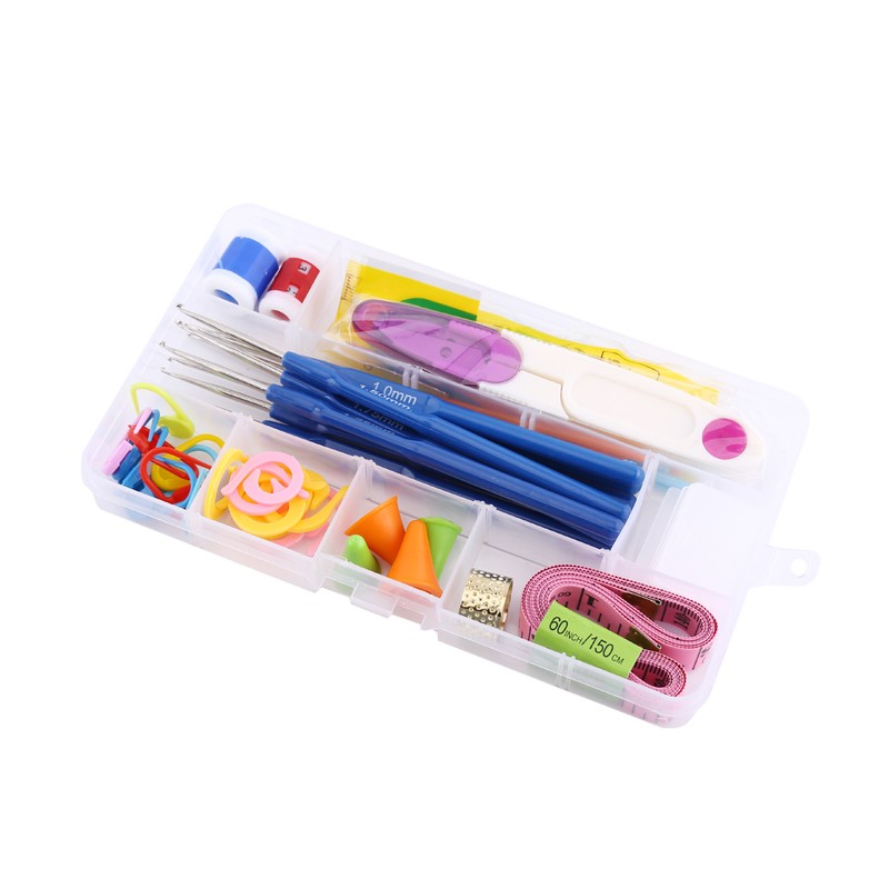 Set of 16 Soft Grip Handle Crochet Hooks Knitting Needles