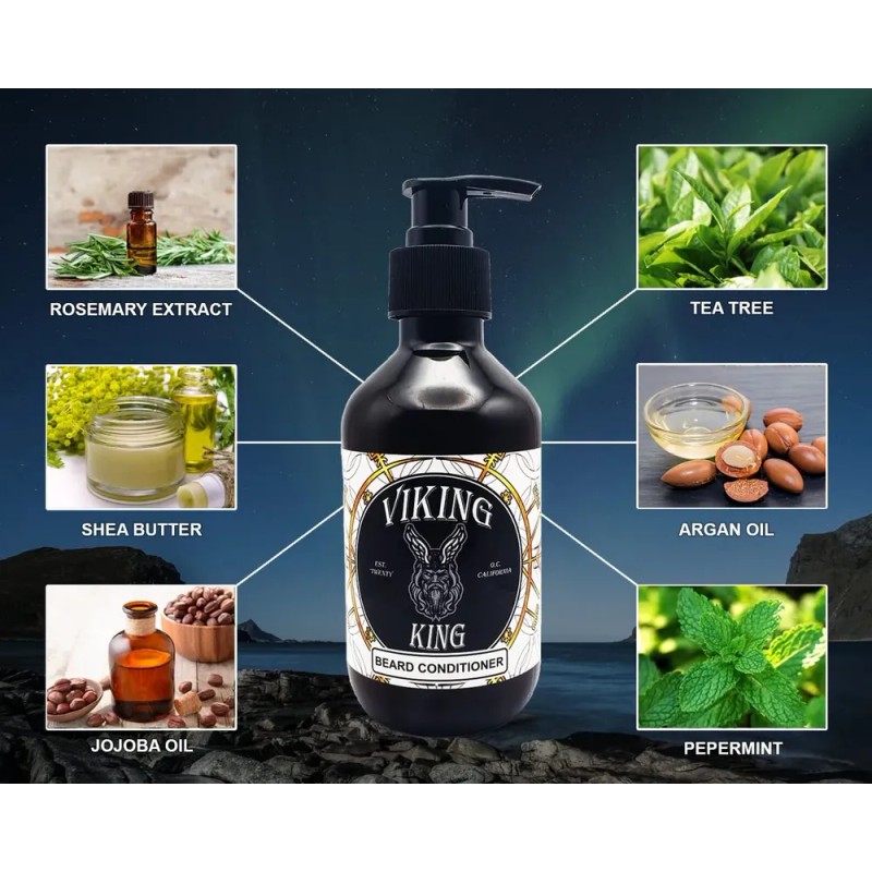 Viking King - Acondicionador Para Barba - Árbol De Té/menta