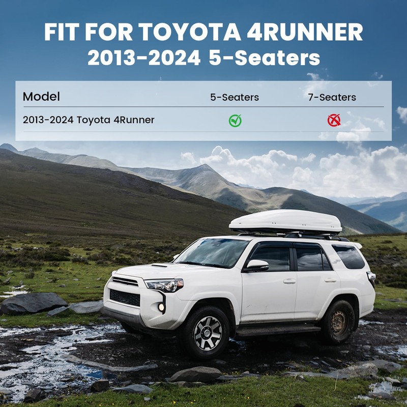 LASFIT Trunk&Seatback Mats for Toyota 4Runner 2013-2024 (5 Seats),All Weather