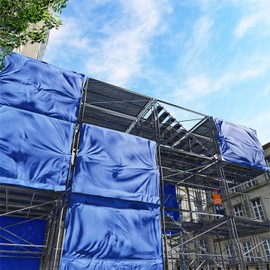 Windscreen4less 10' x 10' General Multiple Purpose 5 Mil Waterproof Blue Poly Tarp