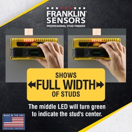 Franklin Sensors ProSensor M210 Stud Finder with 13-Sensors, Wood & Metal Stud Detector/Wall Scanner, Live Wire Detection