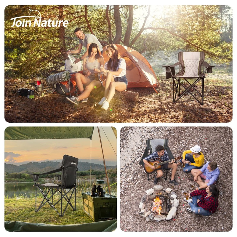 Join Nature Outdoor Large Camping Chairs for Adults, Heavy Duty