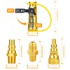 MCAMPAS 1/4" Propane Quick Connect Adapter Kit Converter 3/8" Female