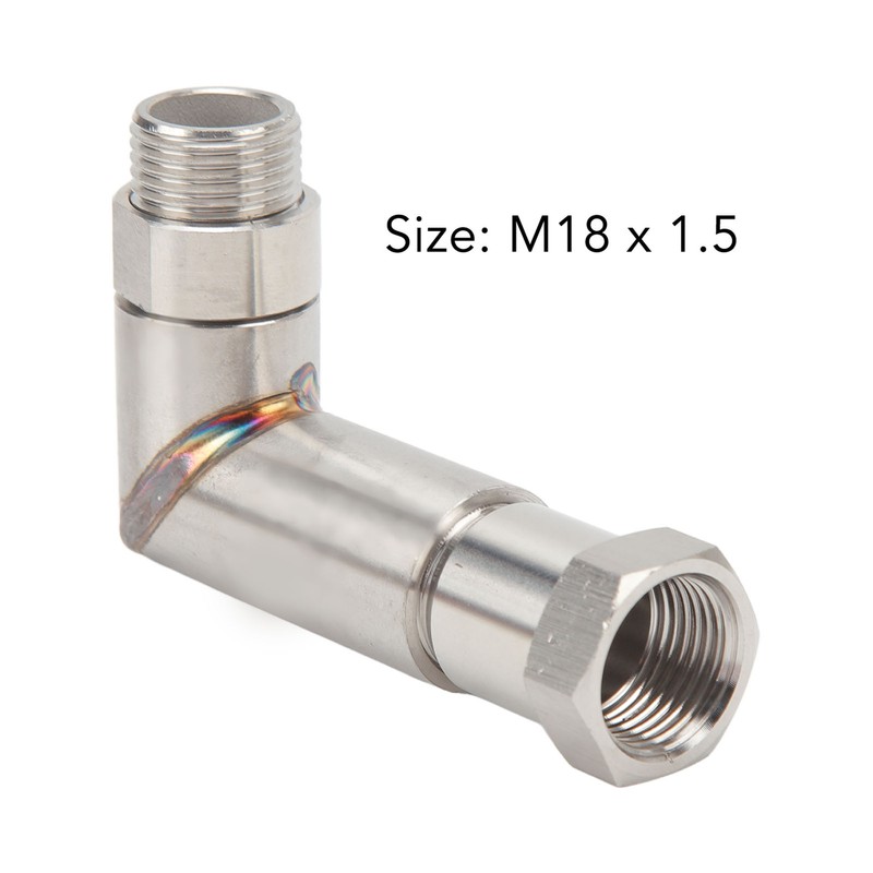 Oxygen Sensor Extender 90° Angled M18x1.5 Steel Construction High Strength