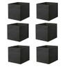 Ikea Drona Box (Black, 6 Pack (L:15" x W:13" x