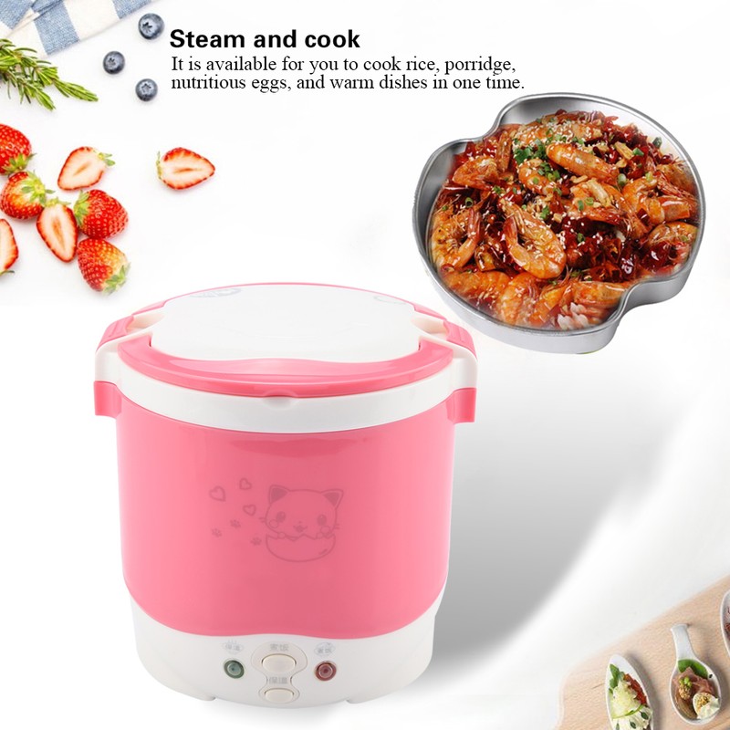 170W 1L Electric Portable Multifunctional Rice Cooker Food Steamer for