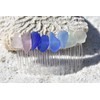 Rainbow of Surf Tumbled Sea Glass Hair Comb