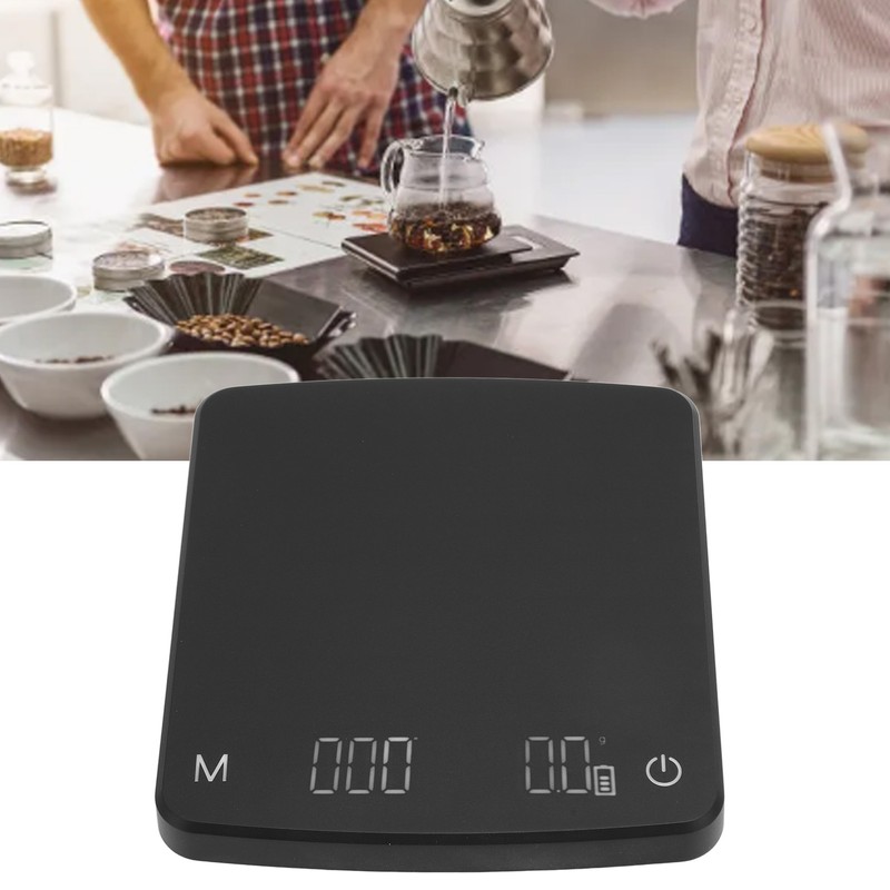 Digital Coffee Scale with Timer USB Rechargeable 0.1g High Accuracy