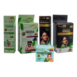 Kit 4 Mascarillas | Colágeno, Carbón, Algas Y Burbujeante