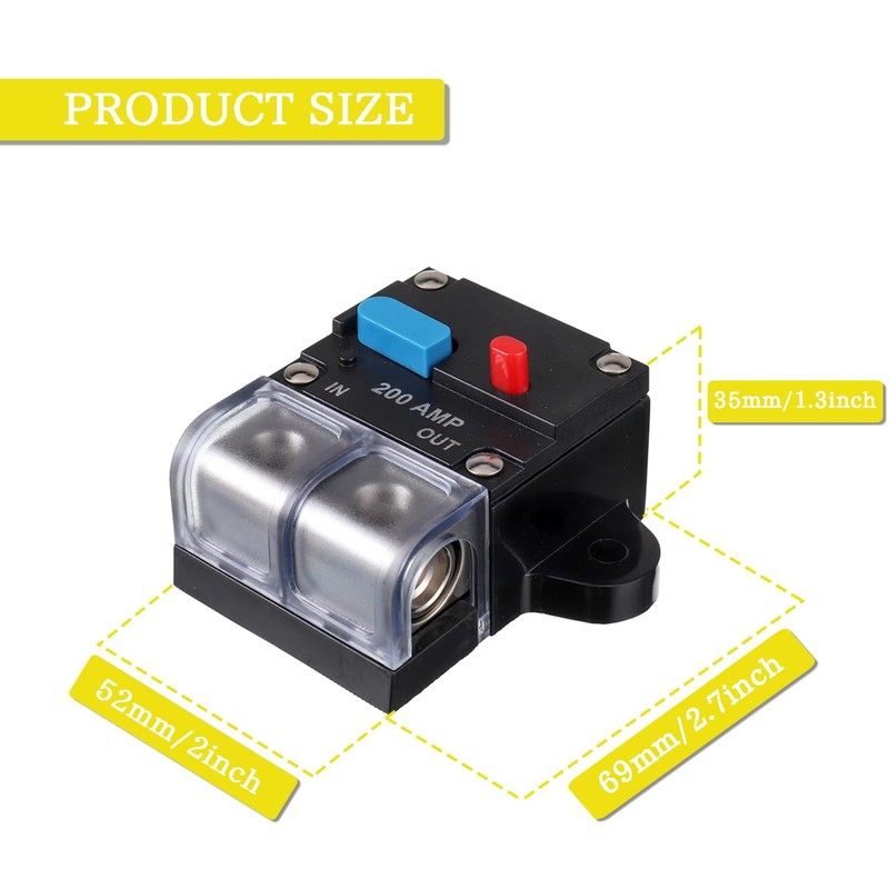 EPLZON 200A Resettable Circuit Breaker - 200 Amp Self Recovery