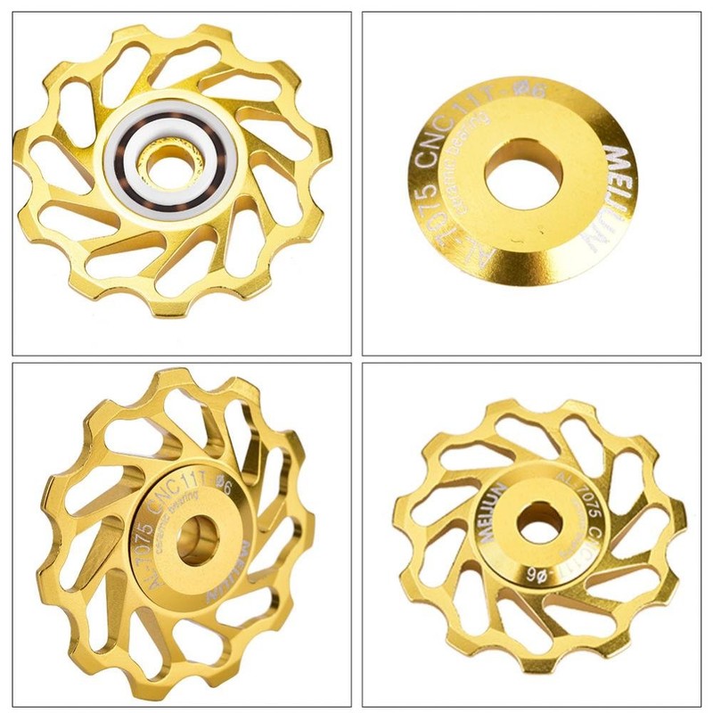 Dilwe Rear Derailleur Pulley, 1 Pair Ceramic Bearings Jockey Wheel