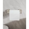 Ruacq Toilet Paper Holder Brushed Grey Double Post Pivoting Round