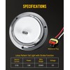 Partsam 2Pcs 4 Inch Round LED Trailer Lights Yellow/Amber Lotus