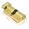 Brass Single Open Lock Cylinder with 3 Keys, 65mm Double