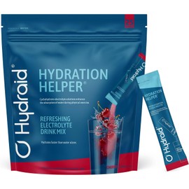 Hydraid Hydration Helper® Electrolyte Powder – Cherry Flavour • 25 Sticks • 1118mg Electrolytes • Low Sugar ORS Formula • Fast Hydration for Sports, Recovery & Energy