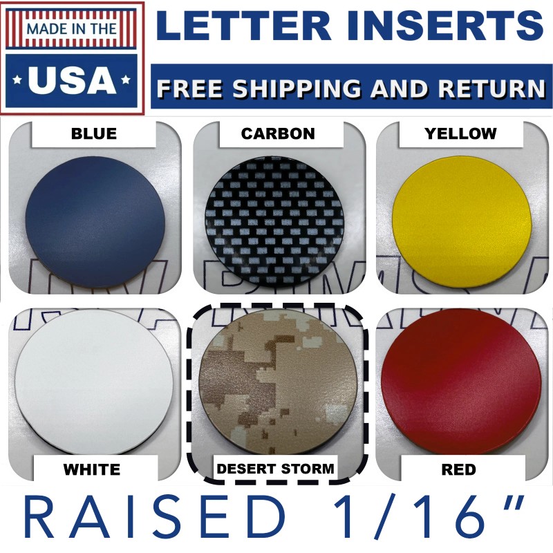 Advanced Trims DESERT STORM Raised Plastic Tailgate Letters Inserts NEW