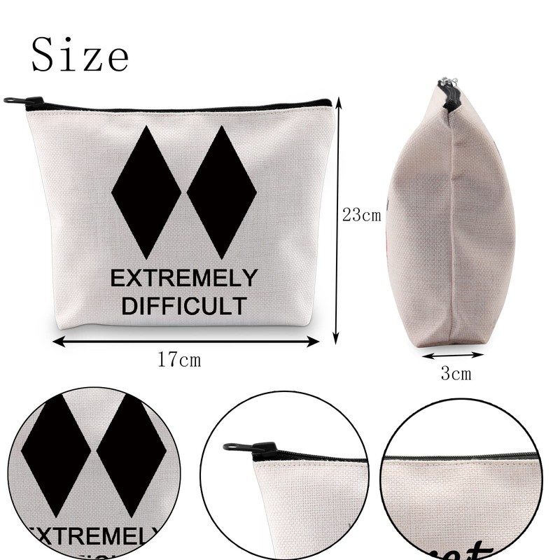 POFULL Funny Skiing Gift Extremely Difficult Double Black Diamond Cosmetic