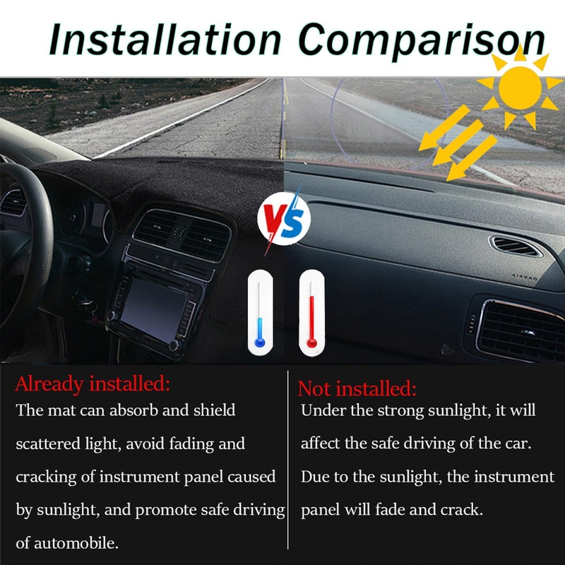 BOLTRY Dashboard Mat Cover for Hyundai Tucson 2025 Nonslip Center