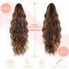18" Ponytail Extension, Claw Clip Ponytail Extensions for Women Wavy