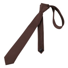 Alizeal Men's Solid Color Casual Formal Wedding Party Business Skinny Neckties, Brown
