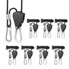 iPower 4 Pairs 1/8 Inch Adjustable Heavy Duty Rope Hanger