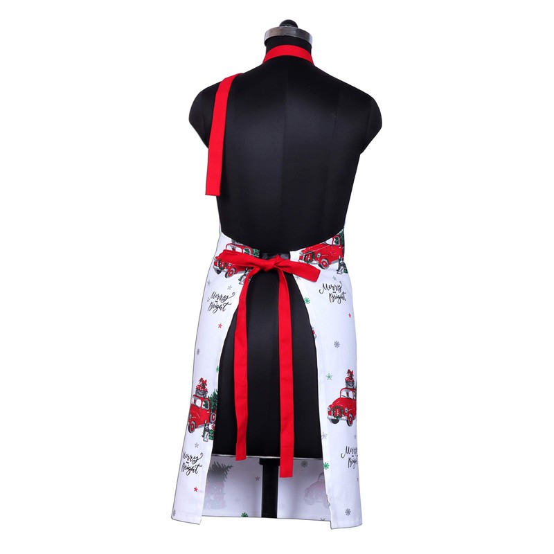 AMOUR INFINI Cotton Womens Apron for Kitchen, Grilling, Baking with