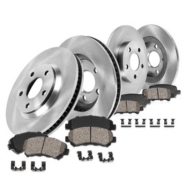 Callahan Front and Rear Brake Kit For 2014 2015 2016 Mazda 3 - 2.0L Replacement Brake Rotors and Ceramic Brake Pads