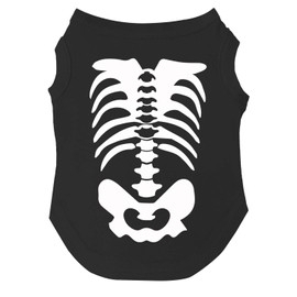 Skeleton Body Dog Tee Shirt Sizes for Puppies, Toys, and Large Breeds (Black, Large 867)