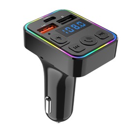 Car Music Adapter | MP3 Wireless Transmitter - Double USB Wireless Multi-Device Type-C Port with Type-C Port Receiver for Stereo Upgrade Hands-Proof Calling