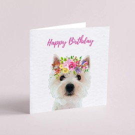 West Highland Terrier Birthday Card - Westie Card
