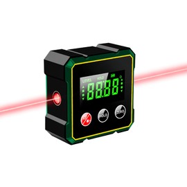 Digital Angle Finder - 4 Side Strong Magnetic Digital Angle Gauge Protractor with Laser, DIY Woodworking Level Box Carpentry Equipment, Bevel Gauge Trend Angle Ruler,Spirit Level Angle Finder Tool