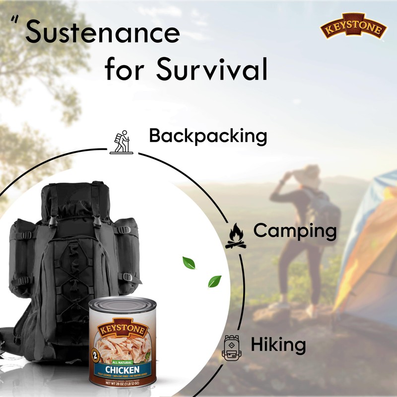 Keystone Meats All Natural Heat and Serve Canned Chicken 28