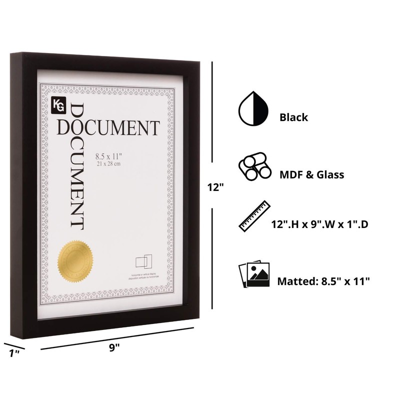 Kiera Grace Gallery Diploma Frame, Picture Frame for an 8.5"